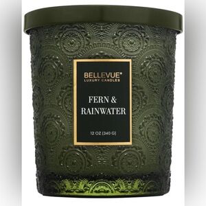 NEW Bellevue luxury candle Fern & Rainwater 12 Oz two wick